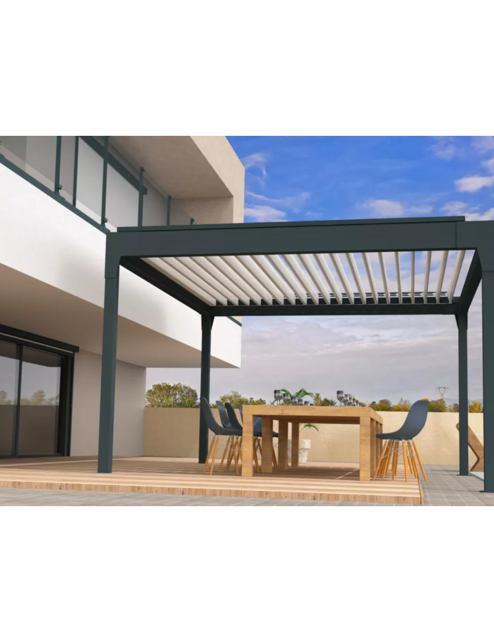 Pergola Bioclimatique ILOT Parallèles - Habitat83.com