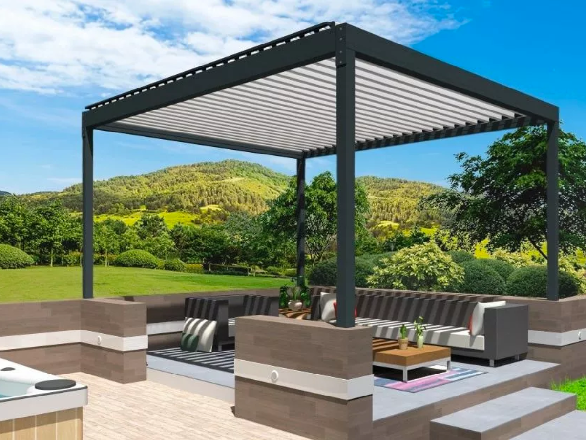 Pergola Bioclimatique ILOT Parallèles - Habitat83.com