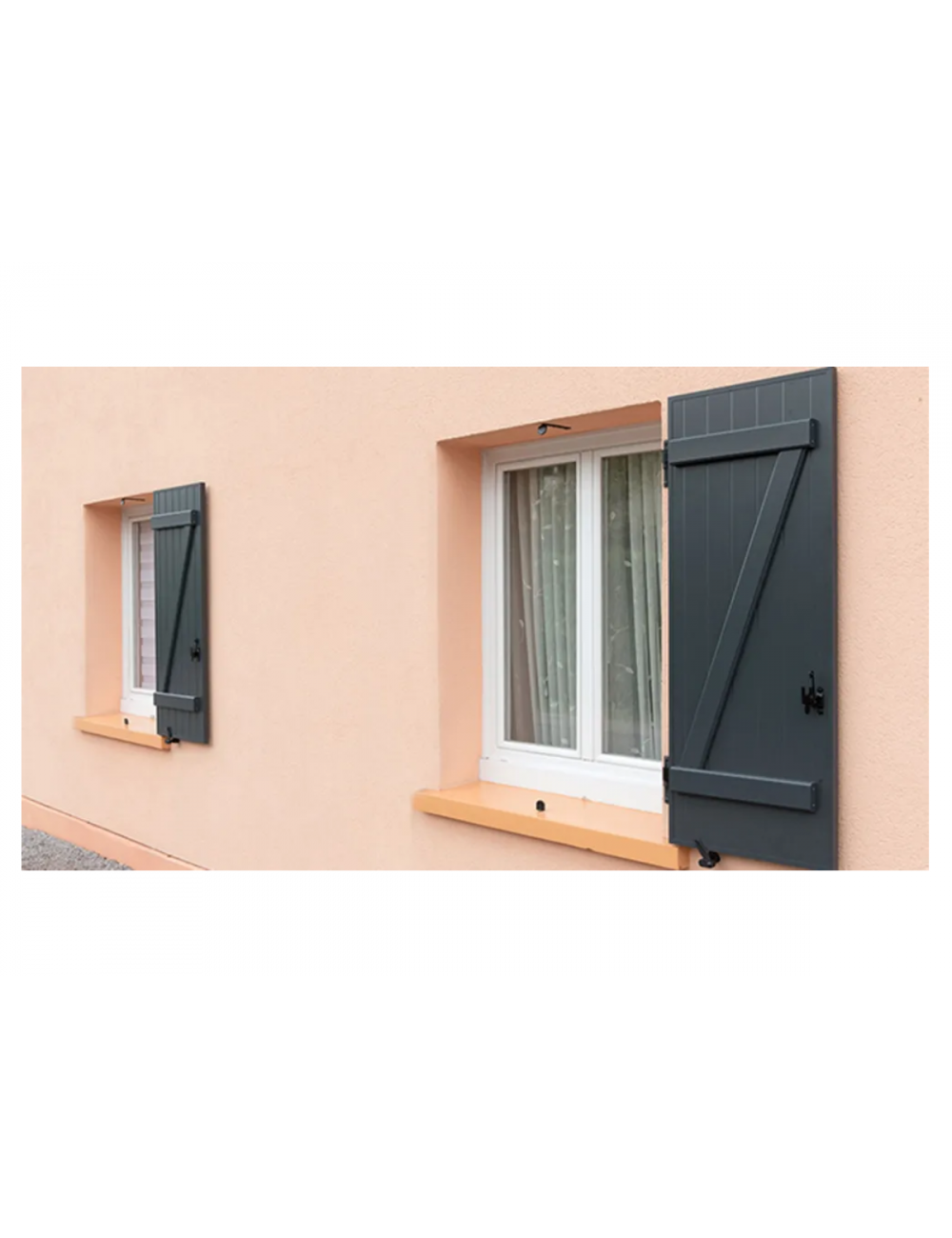 Volet Isolé Barre et Écharpe 1 Vantail - Habitat83.com