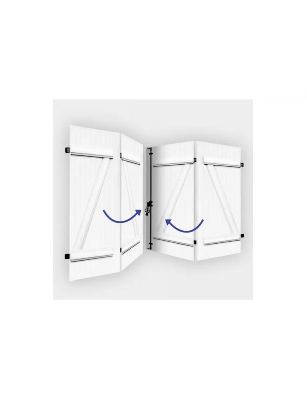 Volet Isolé Barre et Écharpe 4 Vantaux - Habitat83.com