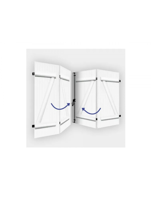 Volet Isolé Barre et Écharpe 4 Vantaux - Habitat83.com