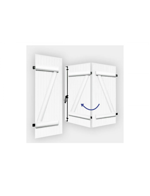 Volet Isolé Barre et Écharpe 3 Vantaux - Habitat83.com