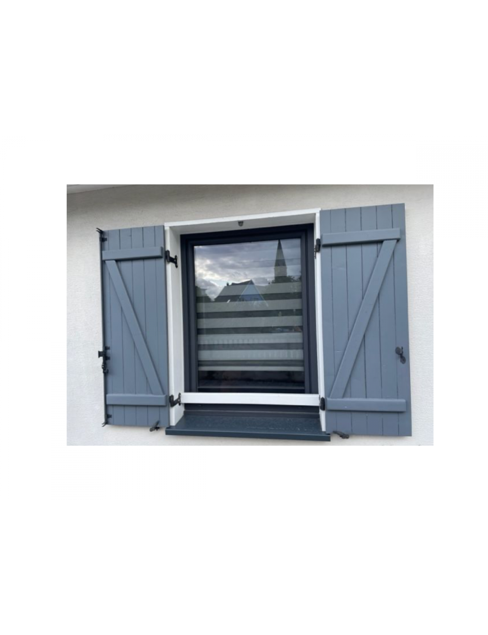 Volet Isolé Barre et Écharpe 2 Vantaux - Habitat83.com