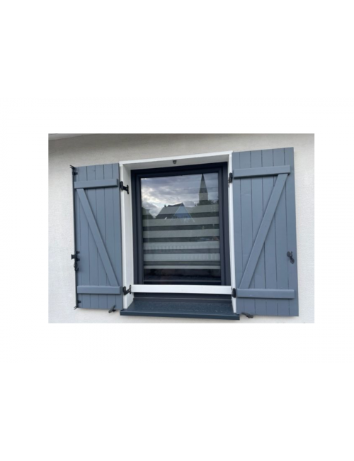 Volet Isolé Barre et Écharpe 2 Vantaux - Habitat83.com