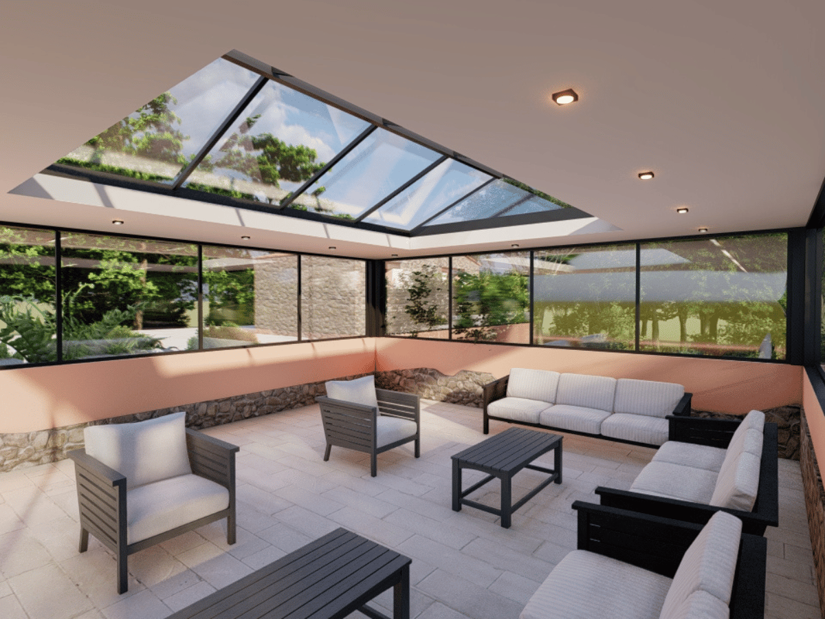 Véranda Elyssa Panoramique – Vue Imprenable et Confort | habitat.com