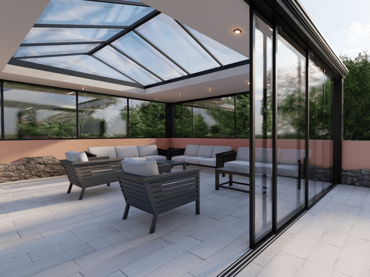 Véranda Elyssa Panoramique – Vue Imprenable et Confort | habitat.com