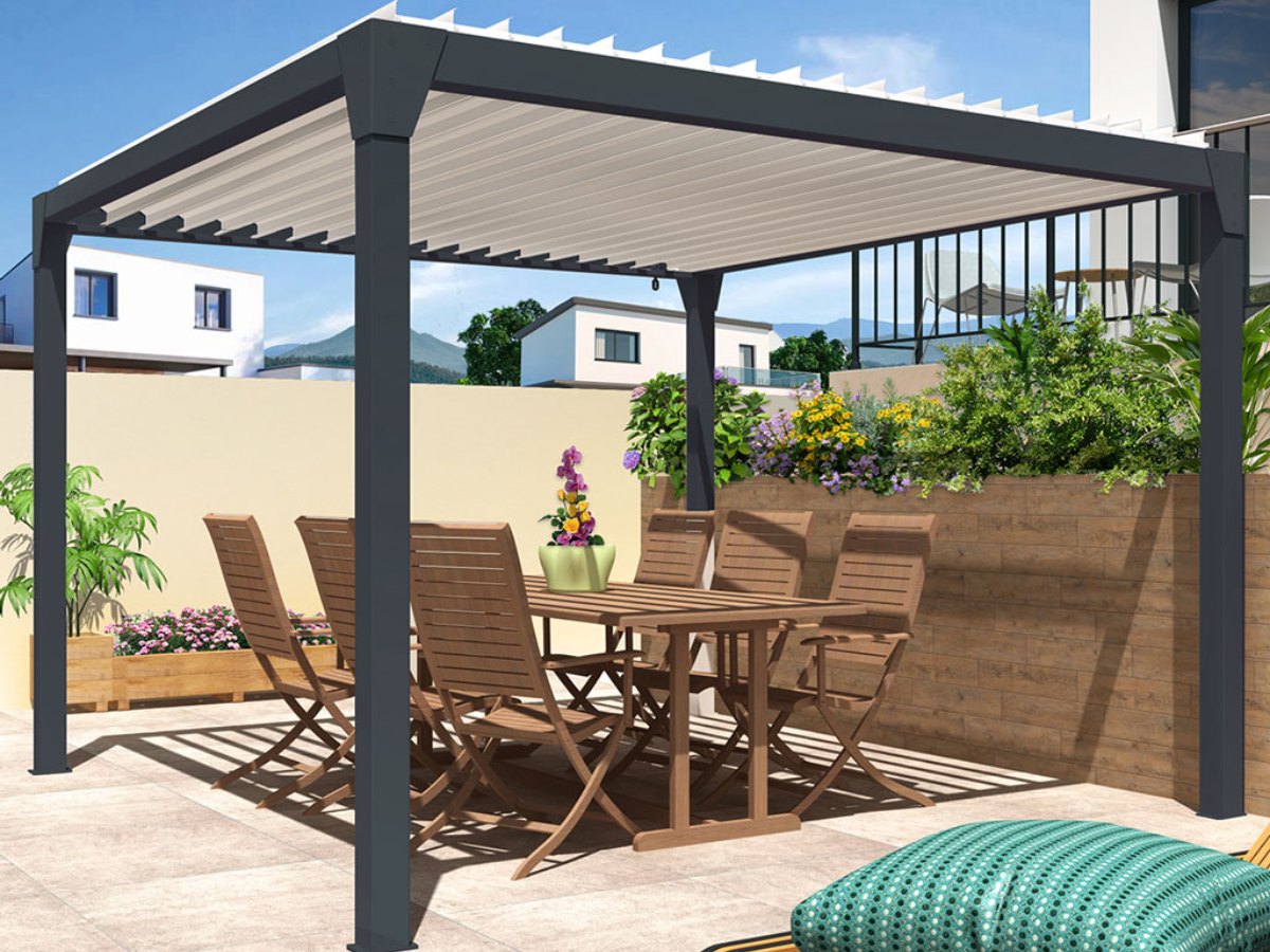 Pergola Bioclimatique en ILOT - Habitat83.com