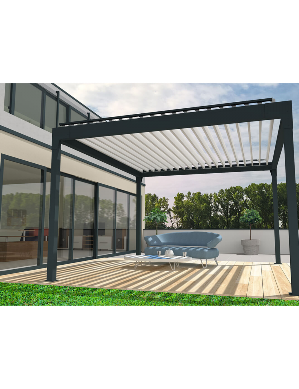 Pergola Bioclimatique en ILOT - Habitat83.com