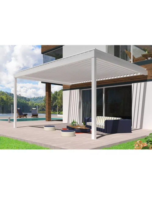 pergola à lames types Horizon 2 perpendiculaire