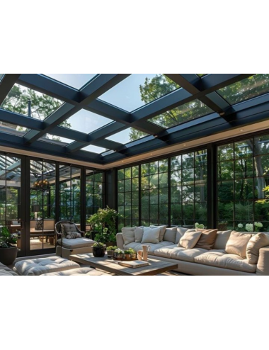 Véranda toit verrière panoramique – Vue Imprenable et Confort | habitat.com